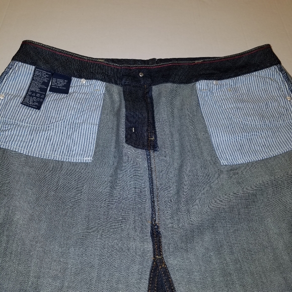 TOMMY HILFIGER denim frayed midi skirt size 16 - Picture 7 of 8
